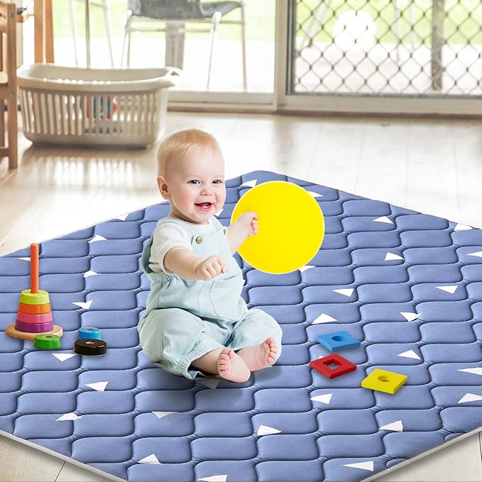 Premium Foam Baby Play Mat, 36x36 Inch Foldable and Machine Washable Crawling Mat