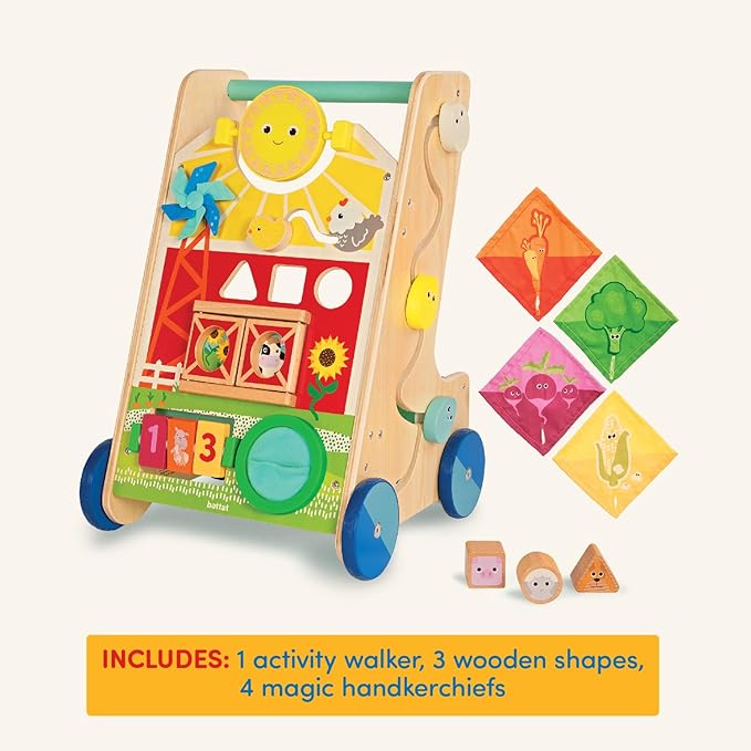 Battat – Wooden Activity Walker 9 Educational 1 Year