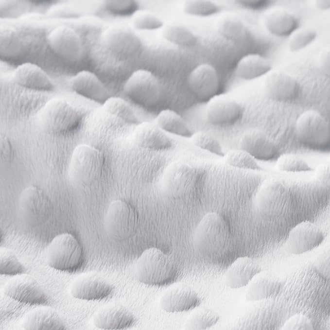 DaysU Silky Micro Soft Plush Baby Blankets Unisex with Print Animal Pattern and Soothing Raised Dots, Double Layer Bed Throws for Baby Crib 30x40 Inches