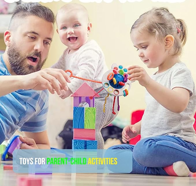 Baby Toys 6 to 12 Months,Montessori Toys for 1 Year Old Boy Girl Baby Sensory Toys for Babies 12-18 Months Pull String Toys for Birthday Gifts Infant