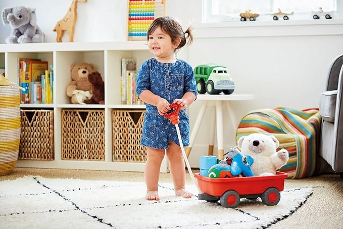 Green Toys Wagon, Orange - Pretend Play
