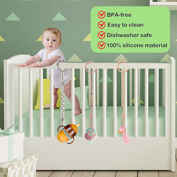 Toy Straps for Baby,RTMOK Silicone Setpacifier Clip