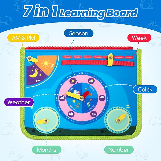 Hely Cancy Toddler Busy Board, Montessori Toys for 0 1 2 3 4 5