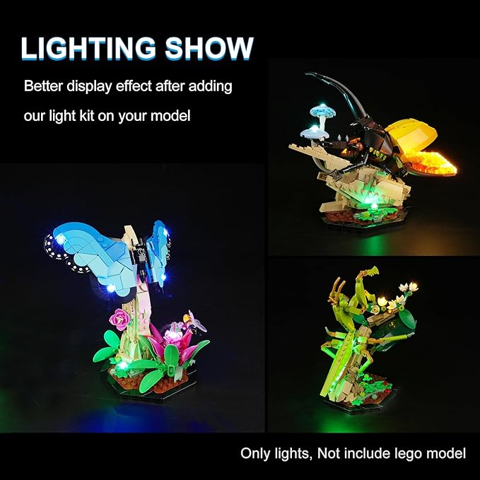 LED Lighting Kit for Lego The Insect Collection, LED Light 21342 Building