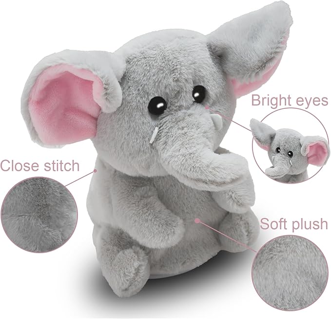HOMILY Talking Baby Elephant, Repeats What You Say Plush Animal Toy Electronic Hamster Mouse for Boys