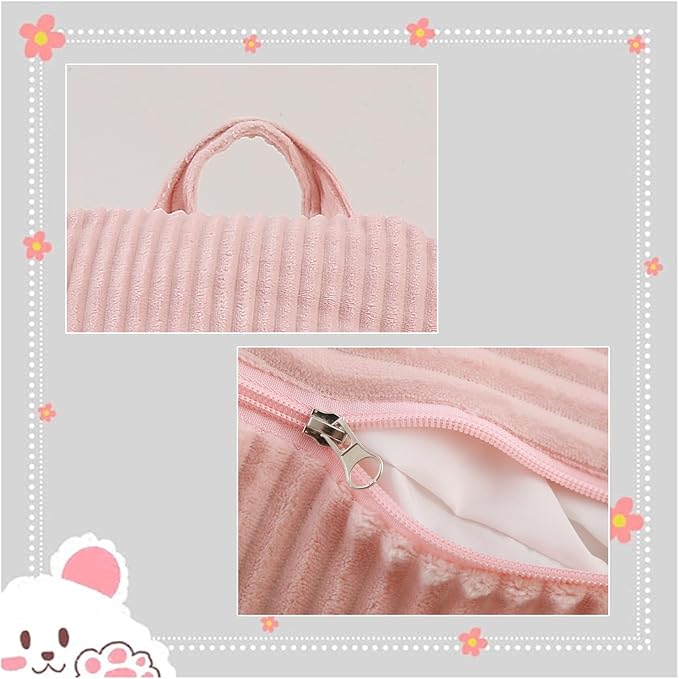 Bean Bag Chairs for Adults/Kids, Lounge Reading Chair with Memory Spone Filling, with Removable and Machine Washable Cover, for Living Room/Bedroom (Pink)