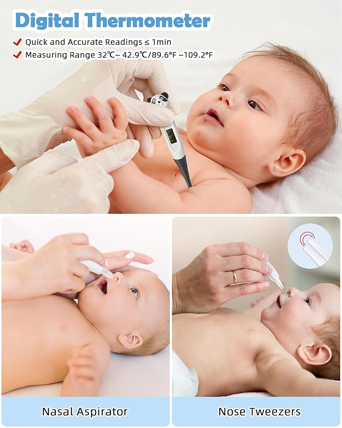 Lictin Baby Grooming and Health Kit, Safety Care Set, Newborn Nursery Health Care Set with Hair Brush,Comb,Nail Clippers and More for Newborn Infant Toddlers Baby