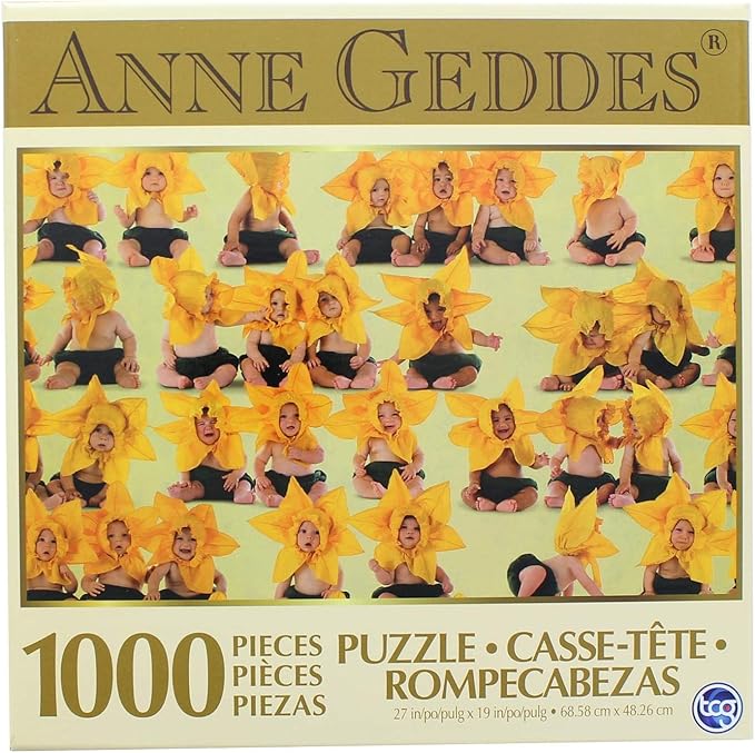 Anne Geddes 1000 Piece Puzzle - Sunflower Babies