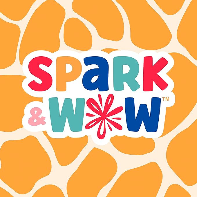 SPARK & WOW Giraffe Activity Wall Panel - Ages 18m+ - Montessori Sensory Wall Toy - Puzzle Activity - Busy Board - Toddler Room Décor