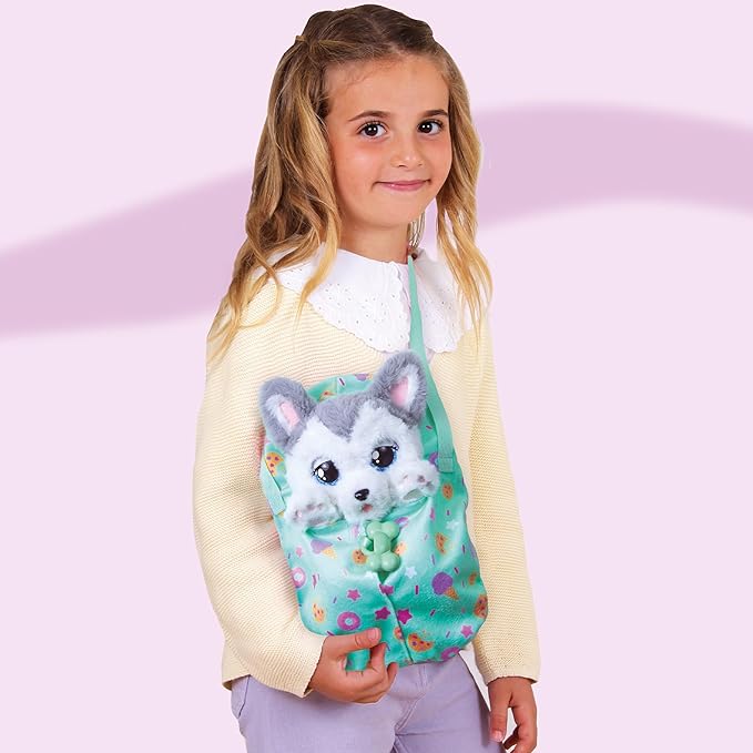 IMC Toys Baby Paws - Siberian Husky Puppy with Carrier 5 Adorable 4+