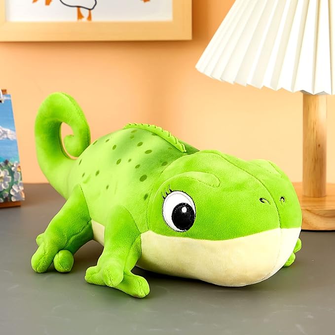 Chameleon Stuffed Animal Cute Chameleon Plush Doll Green Chameleon Toy 11.8 Inches