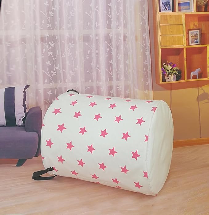 Round Star Pattern Laundry Hamper Storage Basket Organizer Hamper Storage