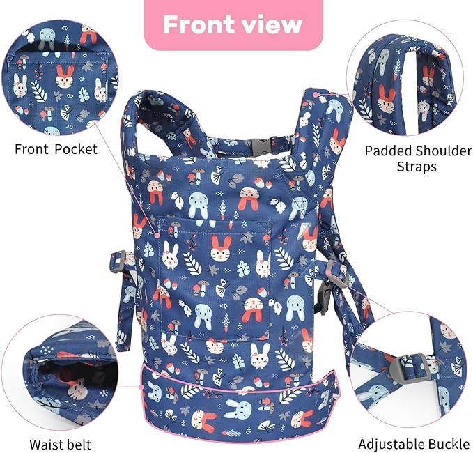 Baby doll carrier for baby girl Premiums soft straps and 18 inch