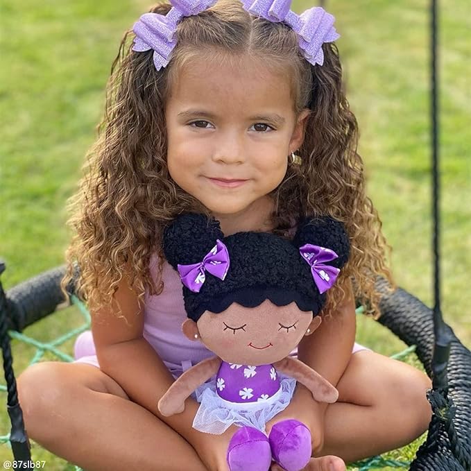 OUOZZZ 15in Soft Baby Doll Plush Toy - African American