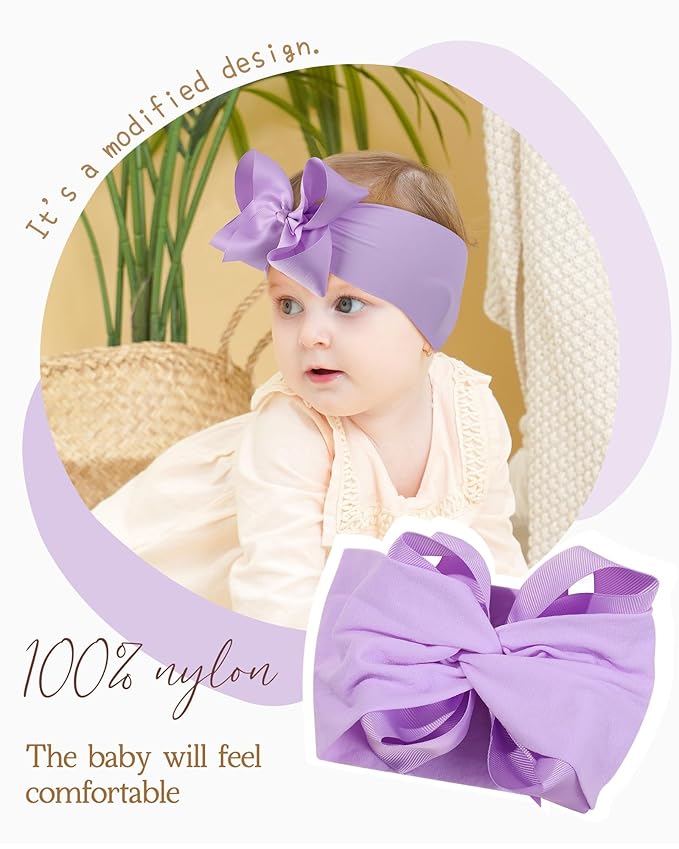 doboi 20PCS Baby Bows Baby Girl Headbands Nylon Hairbands