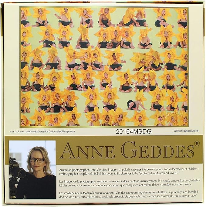 Anne Geddes 1000 Piece Puzzle - Sunflower Babies