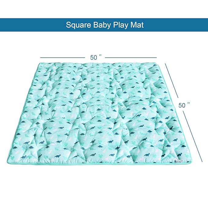 Baby Play Mat for Boys Girls, 50'' x 50'' baby Play Mat for Playpen