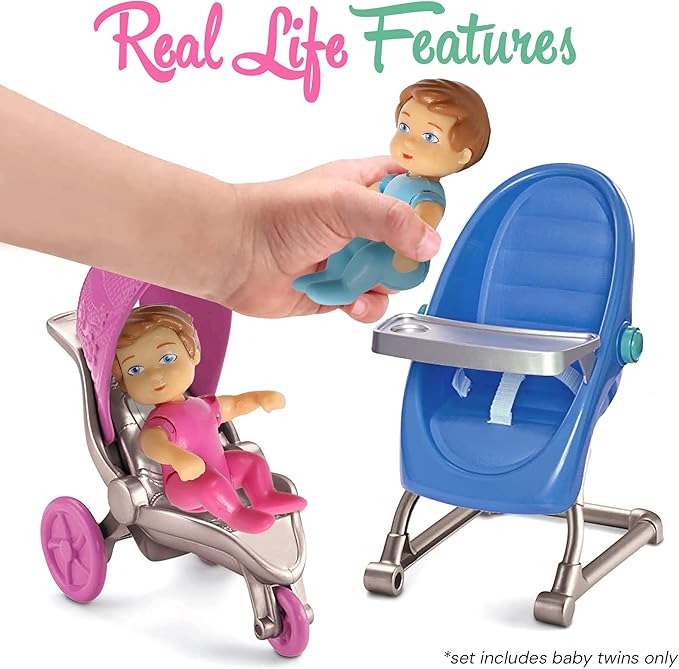 Beverly Hills Sweet Li'l Family Dollhouse People Action Figures Set