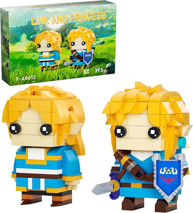 Link and Princess Building Block Kits BOTW Link Figure (393pcs)