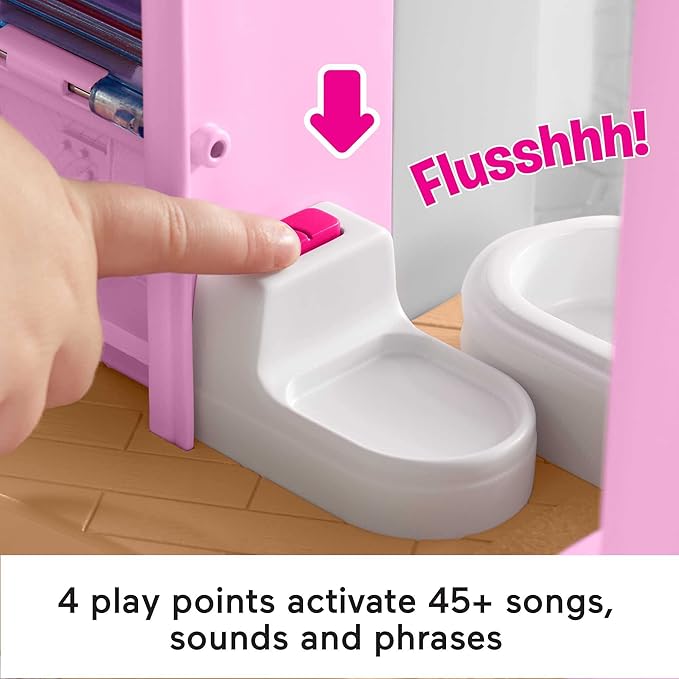 Fisher-Price Little People Barbie Toddler Toy Little DreamHouse Playset with Music Lights & Figures for Pretend Play Kids Ages 18+ Months