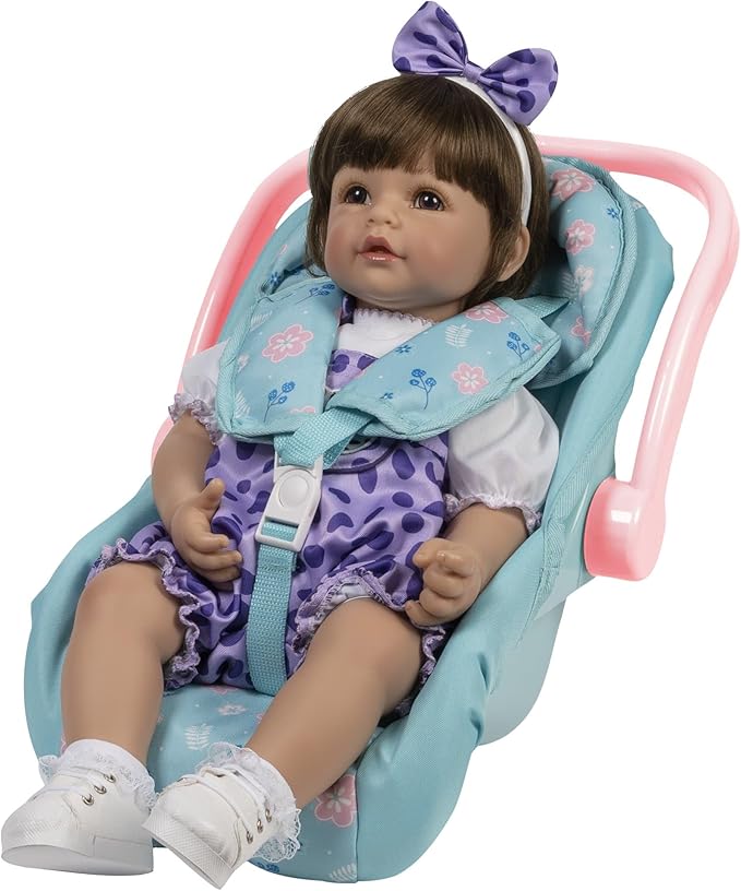 Adora Baby Doll Car Seat with with Removable Seat Cover - Machine Washable, Fits Most Dolls & Plush Animals Up to 20” 2+ -