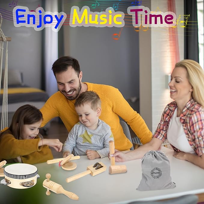Ehome Toddlers Musical Instruments, Wooden Percussion Kids Baby Musical Instruments