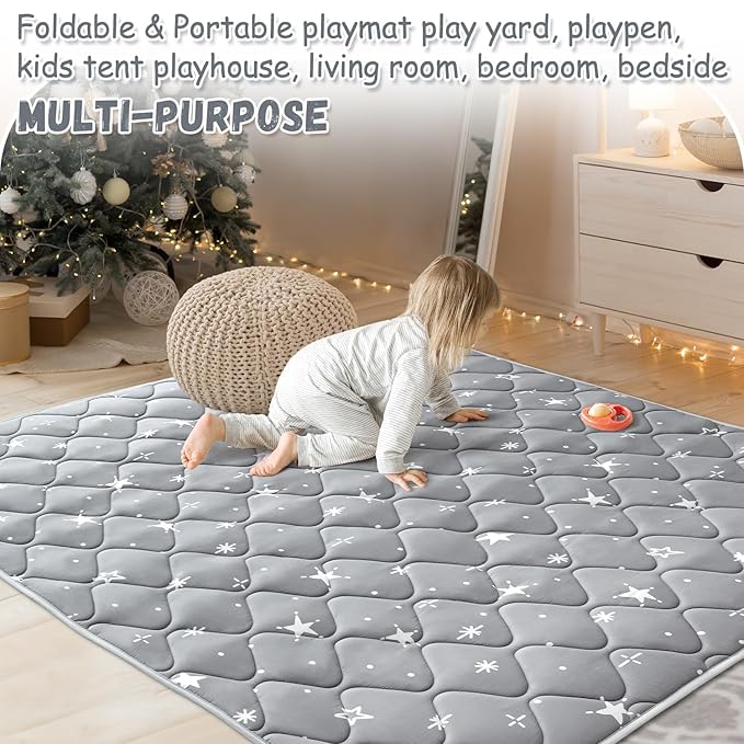 Baby Play Mat 50" X 50", Activity Playmats for Babies