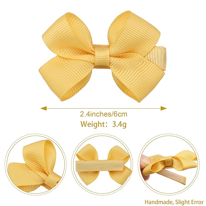 CLLOT 50PCS 2inch Baby Hair Clips - Fully Lined Baby 25 Colors
