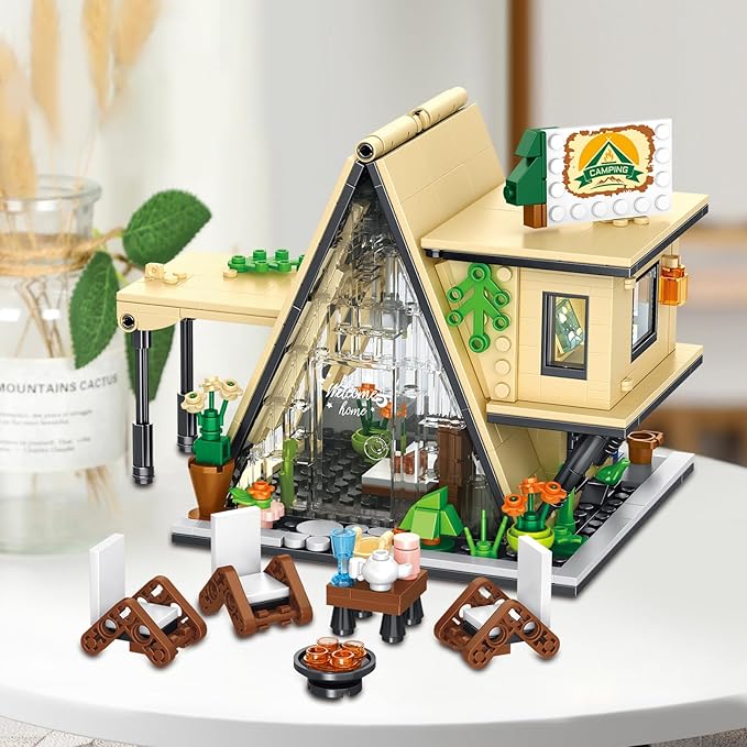QLT A-Frame Cabin, Glamping House Building Set (579 Pcs)