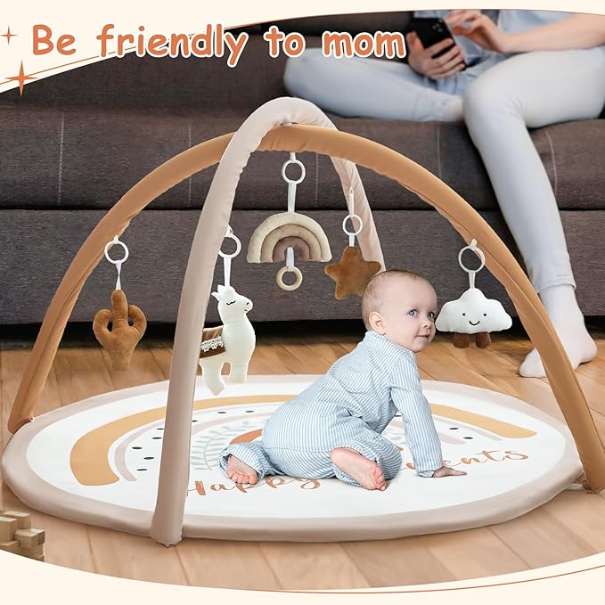 Razee Baby Gym Mat Infant Activity Gym Rainbow Baby Activity 5 Toys