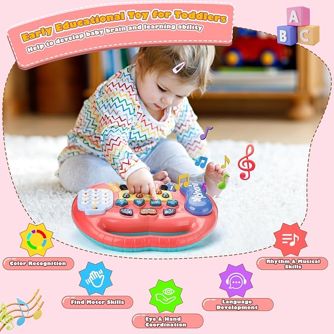 Ideashop Baby Piano Toys for 6 to 12 Months, Light 1 2 3 Years