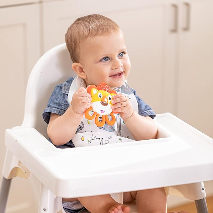 Nuby Vibe-eez Vibrating Teether - Battery Powered 3+ Months