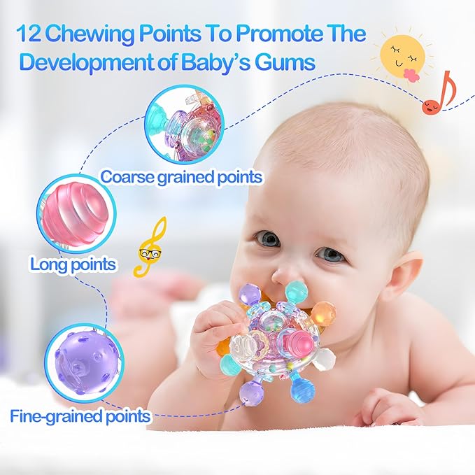 Baby Sensory Teething - Infant Teethers Montessori Toys for 0-6 6-12 Months