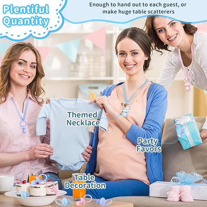 36 Plastic Pacifiers for Baby Shower Game, 2.75?ÖŌĆ?Baby Shower Pacifiers
