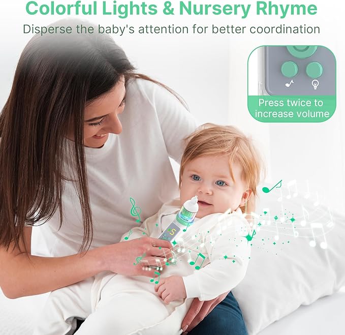 Nasal Aspirator for Baby, Electric Baby Nose Sucker with Adjustable 5 Levels Suction 3 Tips,