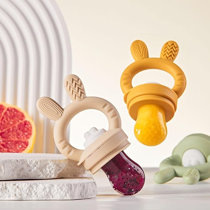 Silicone Baby Fruit Feeder with Freezer Tray Baby Food Feeder