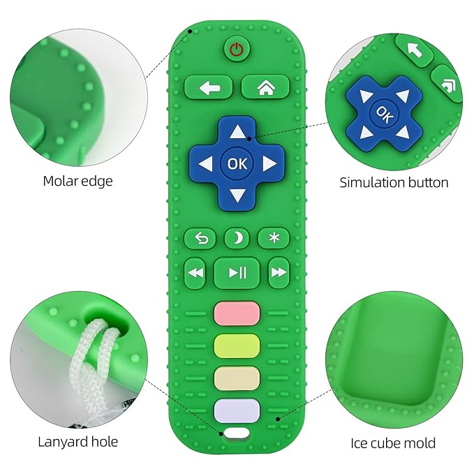 Chuya Remote Teethers Silicone Baby Teething Toys TV Remote Teether Toy