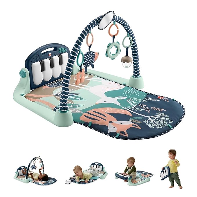 Fisher-Price Baby Playmat Kick & Play Piano Gym with Musical