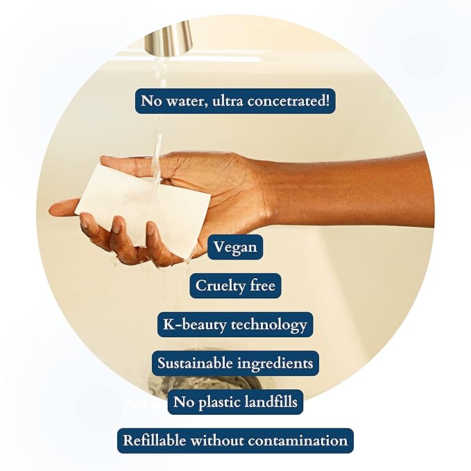 Body Wash Sheets 1 Month Refill, Zero Waste 30 Sheets 60 washes)