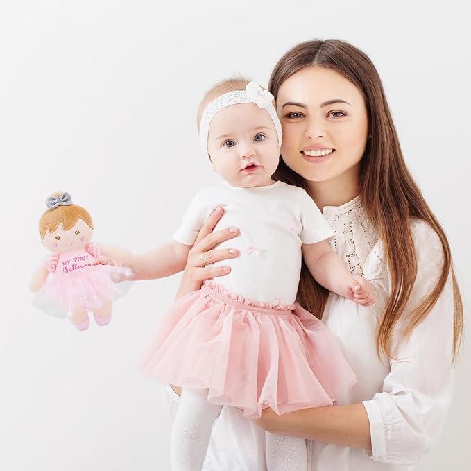 9" Soft Ballerina Baby Doll Freya - Adorable My First Baby Doll for Infants