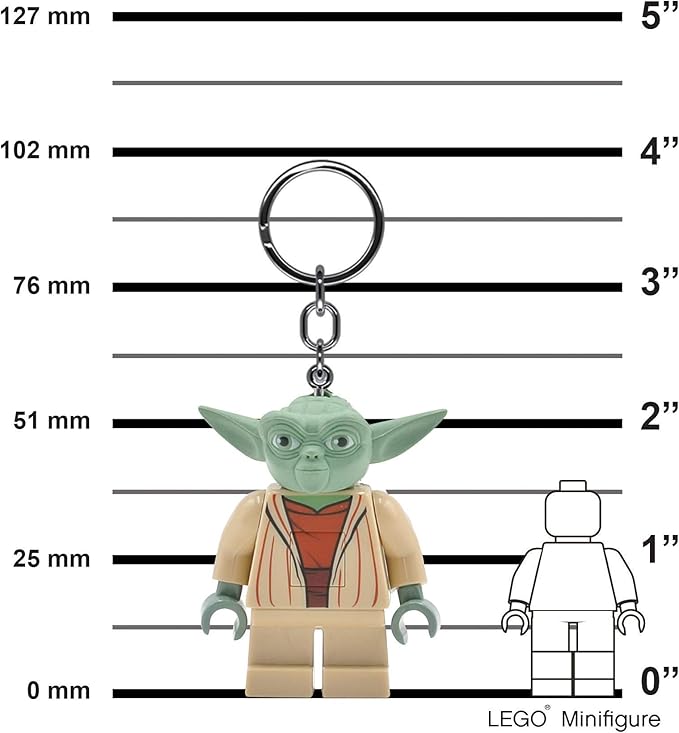 IQ Lego Star Wars Yoda LED Keychain Light - 2.25