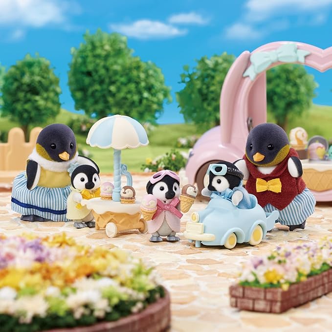 Calico Critters Penguin Babies Ride 'n Play - Doll Playset 2 Poseable