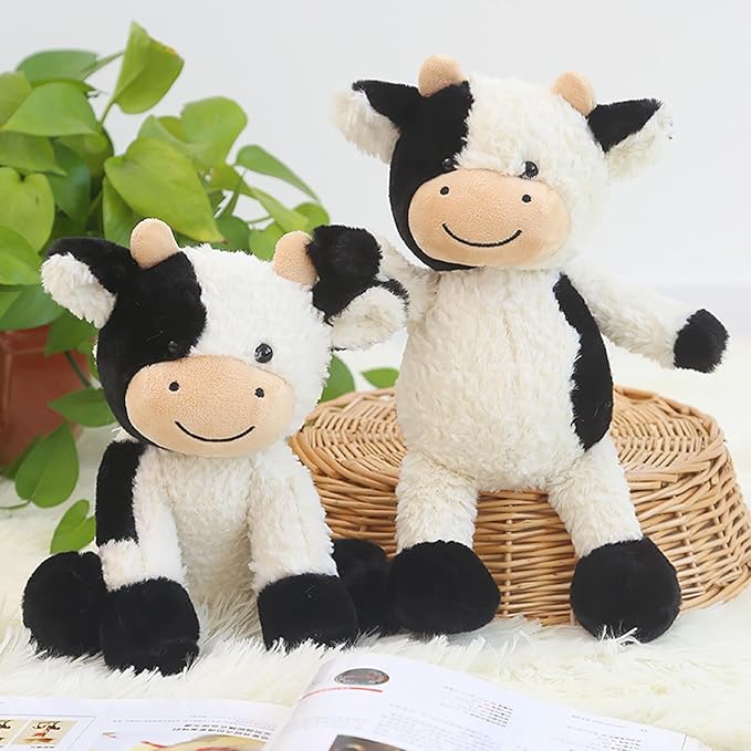 11.8 inches Cow Stuffed Animal Soft Plush Cute Cow Doll