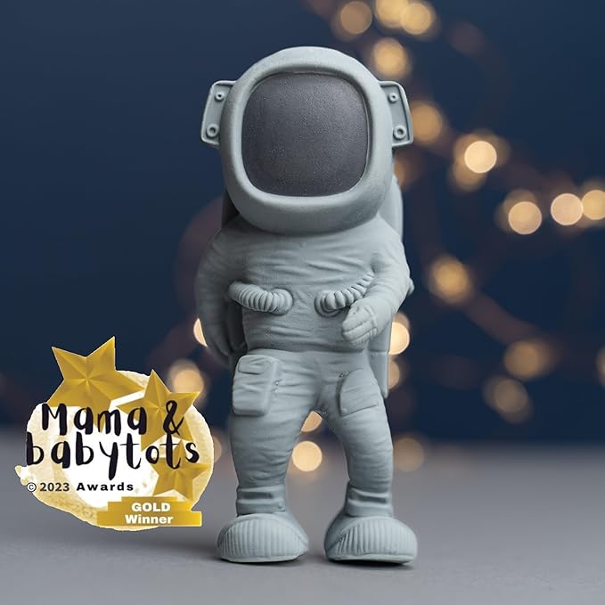 AstroGNAW (Grey) Natural Rubber Baby Toy for Teething, Bath time
