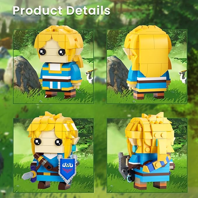 Link and Princess Building Block Kits BOTW Link Figure (393pcs)