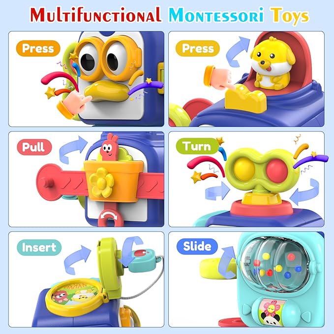 Montessori Toys for 1 Year Old, Sensory Toys for Toddlers 1-3 1 Year 12-18 Months 1 2 3 Year