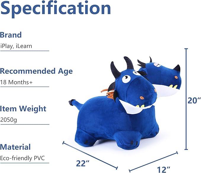 iPlay, iLearn Bouncy Pals Toddler Animal Hopper Toys 18 24 2 3 4 Year