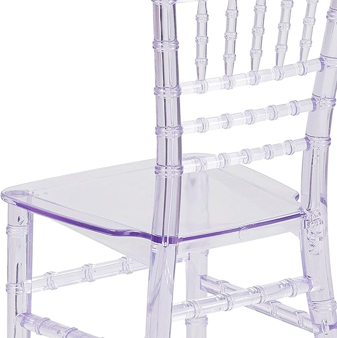 Flash Furniture HERCULES 10 Pack Child’s Transparent Crystal Resin Party and Event Chiavari Chair for Commercial & Residential Use