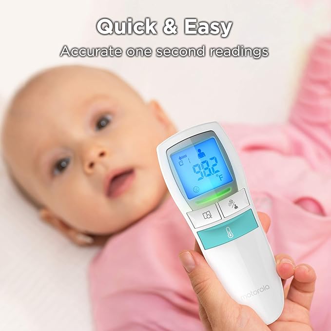 Motorola Care 3-in-1 Non-Contact Baby Forehead Thermometer - Body, Food or Liquid Temperature