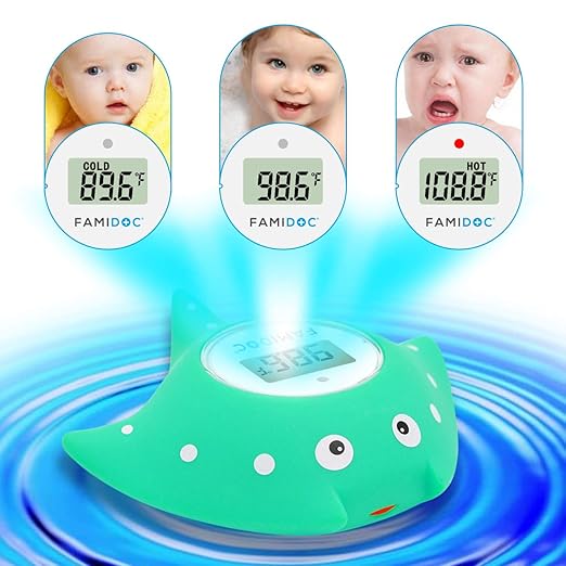 Baby Bath Thermometer with Room Thermometer - Famidoc FDTH-V0-22 NEW